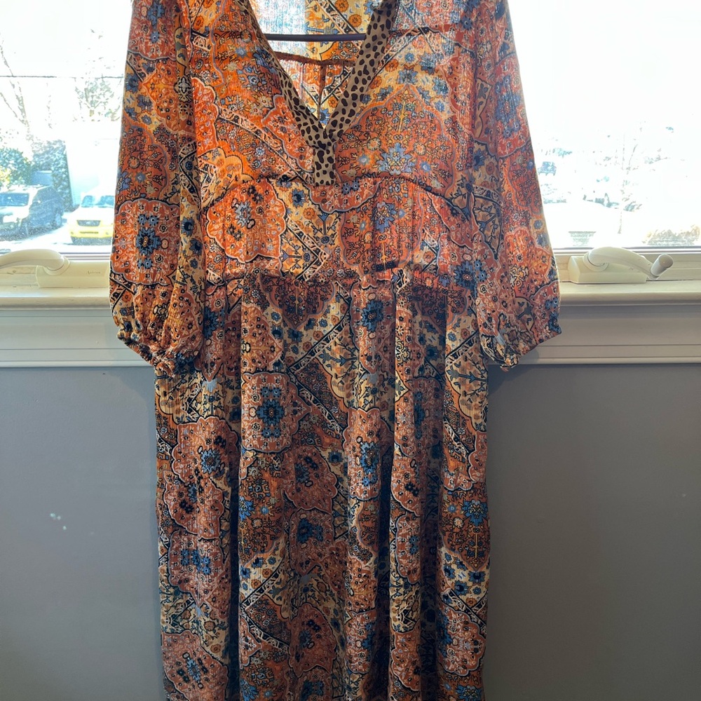 Umgee Multicolor Long Sleeve Dress